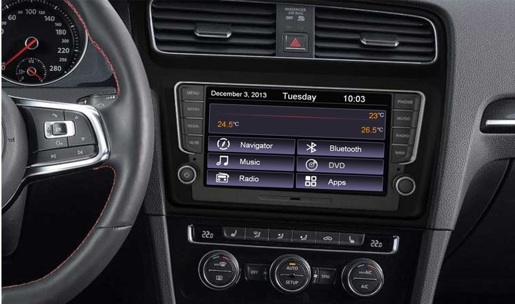 Volkswagen Golf 7 Navigation (Composition Media) Piano sort Bilstereo > Navigation > Skoda