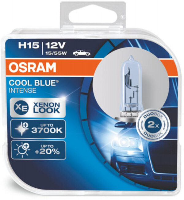 Osram H15 Cool Blue Intense pærer sæt (2 stk. ) Osram Cool Blue Intense