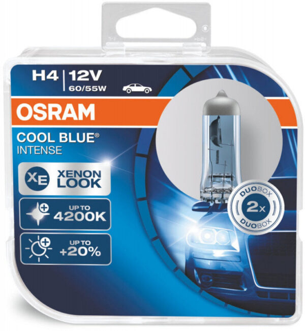 Osram H4 Cool Blue Intense pærer sæt (2 stk.) pakke Osram Cool Blue Intense