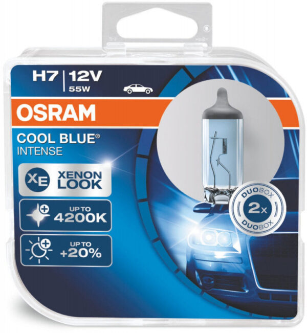 Osram H7 Cool Blue Intense pærer sæt (2 stk) pakke Osram Cool Blue Intense