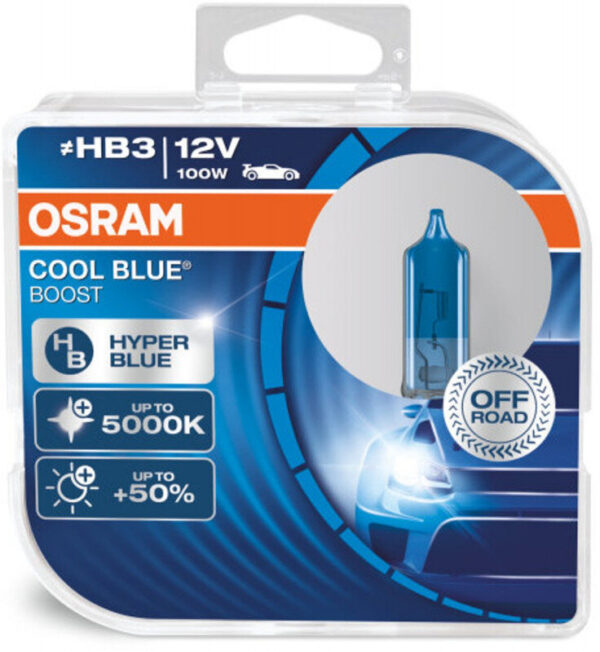 Osram HB3 Cool Blue Boost pærer med +50% mere lys